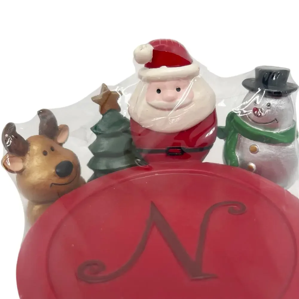 Set of 4 Christmas Coasters - Santa, Snowman, Christmas Tree, Reindeer - NEW